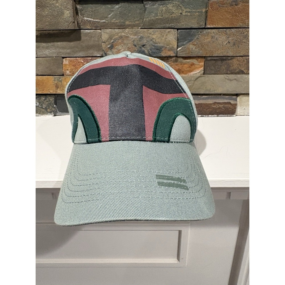 Disney Parks Star Wars Boba Fett Adjustable Hat Baseball Cap Green - Picture 1 of 6